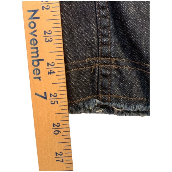 WRAP LONDON Overalls Black Denim Cotton Raw Hem Skinny Leg Women’s Size 6 - Picture 11 of 11